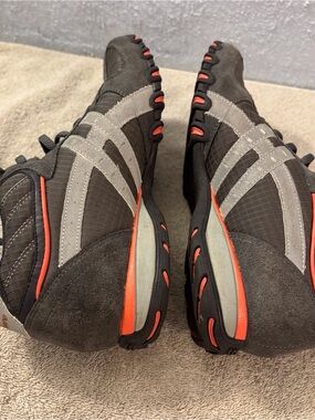 Skechers Gray and Orange Women's Athletic Slip-On Sneakers SZ 6.5 lace up
